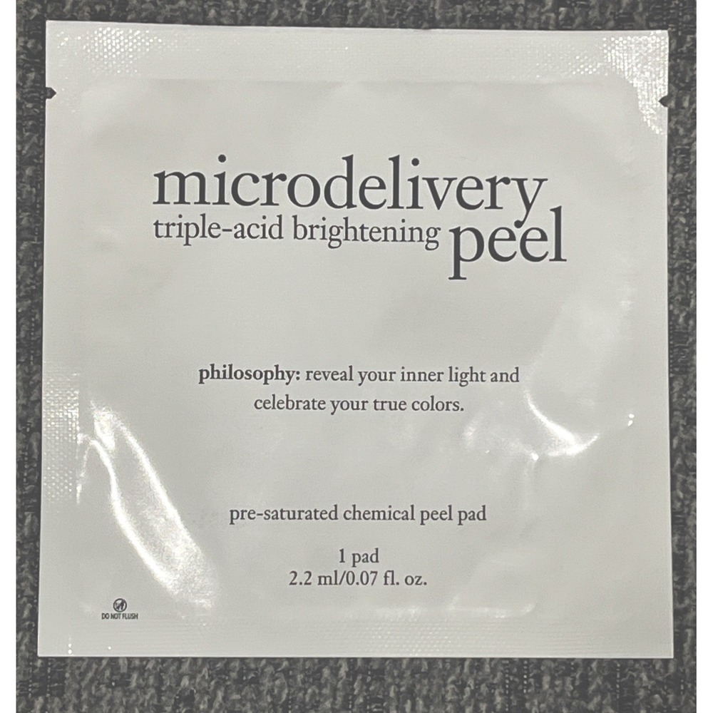 1-Philosophy Microdelivery Triple-Acid Brightening Peel Pad 2.2 ml .07fl oz NEW